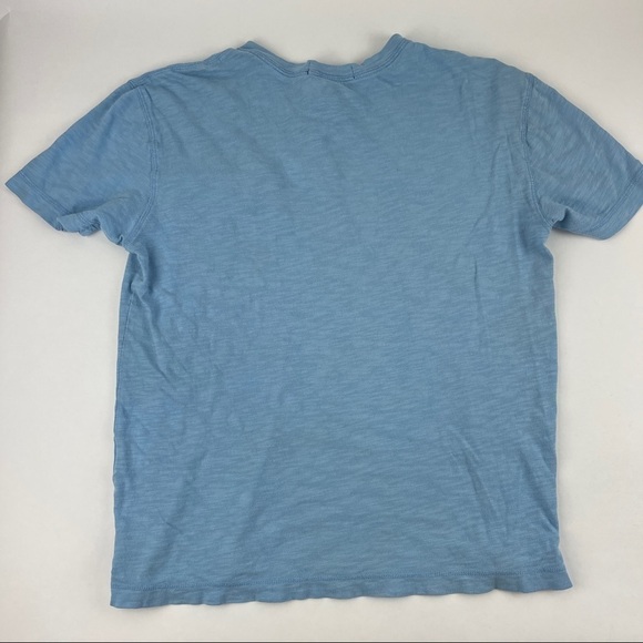 Cremieux Collection Henley Shirt Mens Small Blue Pocket Buttons - Picture 7 of 8